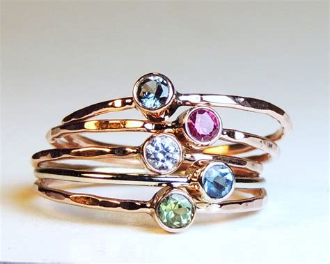 etsy birthstone rings|stackable birthstone rings etsy.